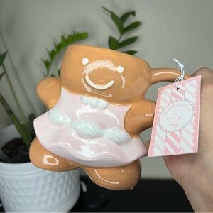 NEW Peppermint & Pine Pink Gingerbread Girl Mug